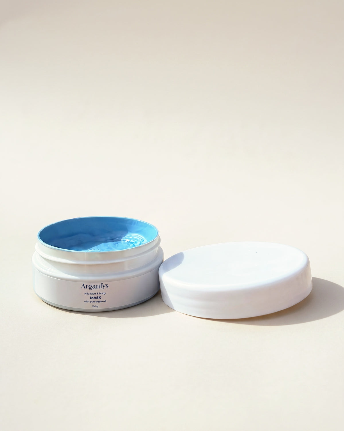 NILA & ARGAN BRIGHTENING MASK – open jar